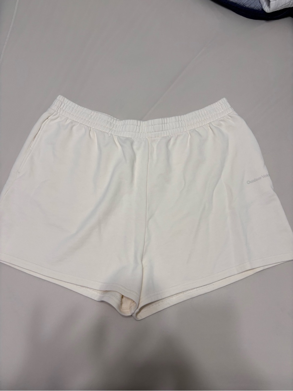 Women's White Elastic-Waist Lounge Shorts outdoor voices